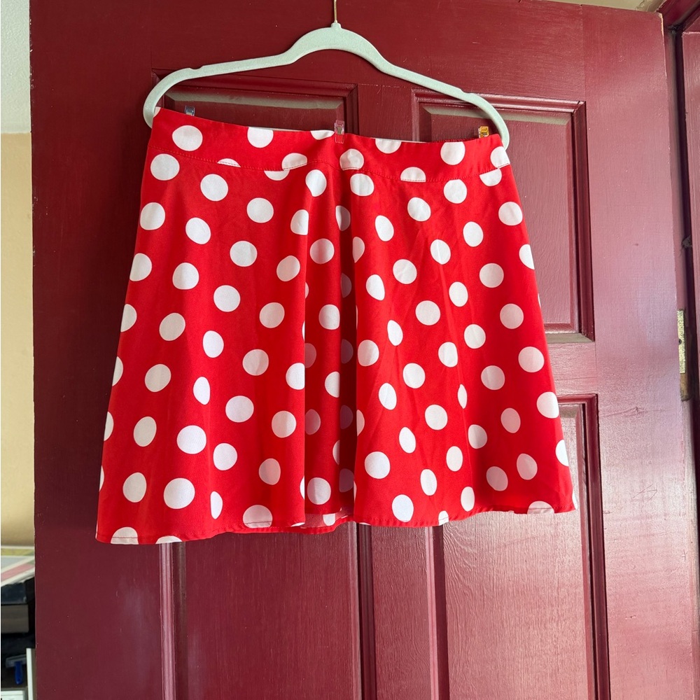 Red Polka Dot Skirt SHEIN Curve XL